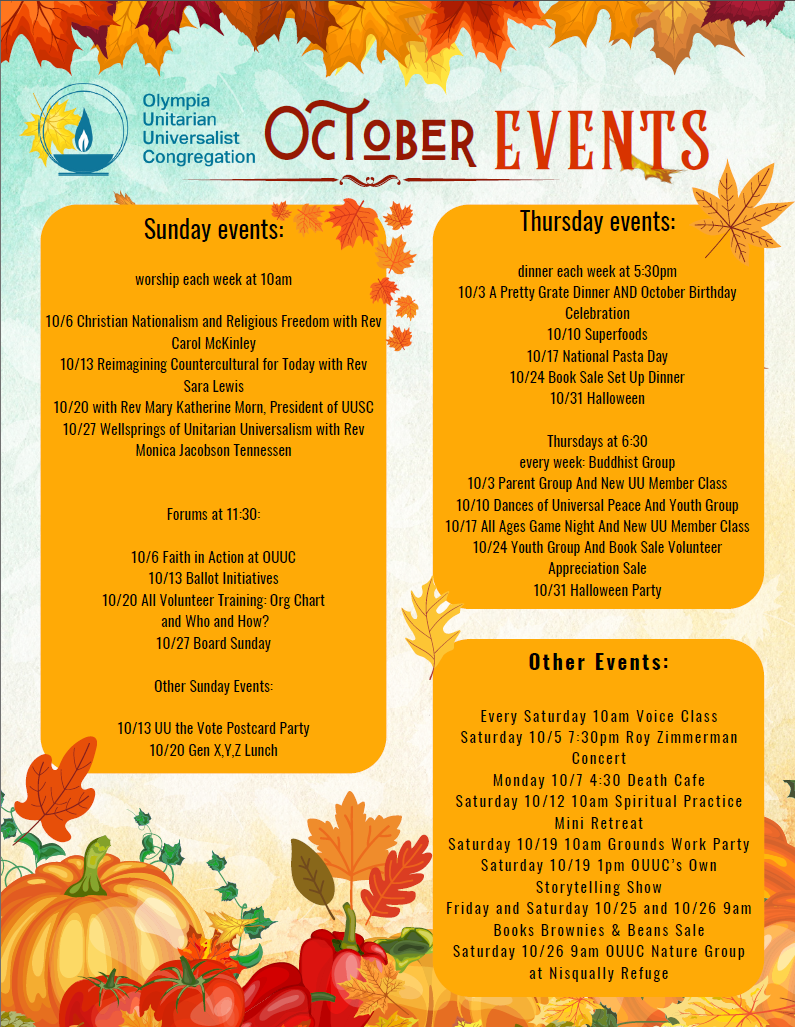 preview of October events flyer