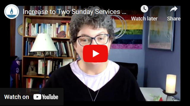 preview thumbnail of Rev. Mary's video about increasing to 2 services